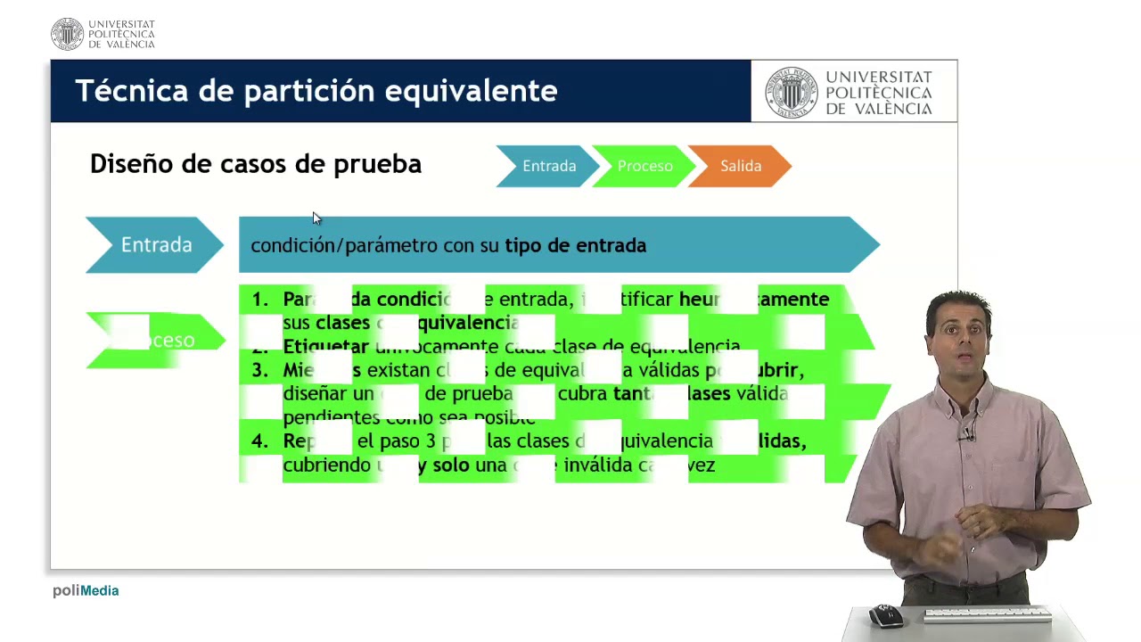 Pruebas de caja negra. Tecnica de particion equivalente |  | UPV