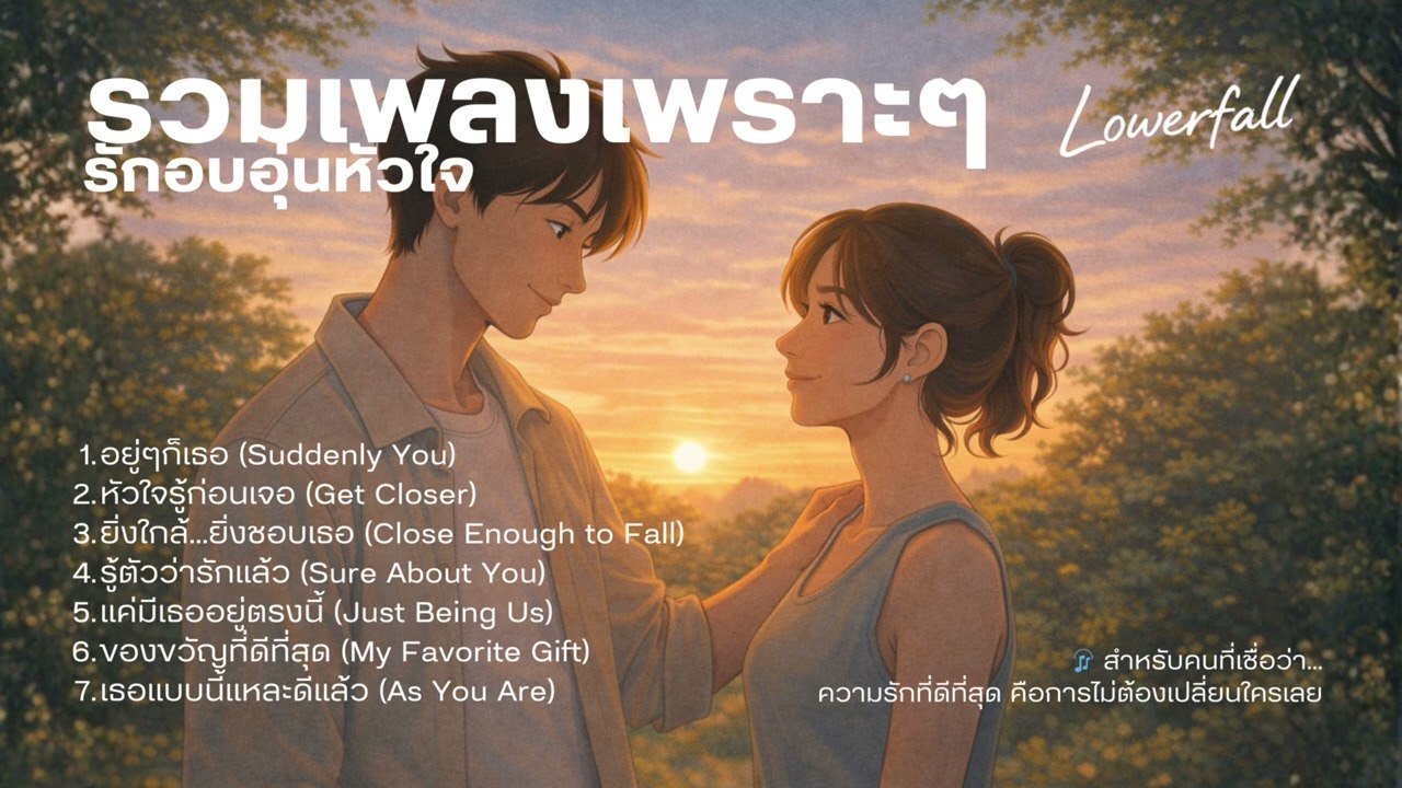 รวมเพลงรักอบอุ่นฟังวน | รักโดยไม่ต้องเปลี่ยนใคร – Lowerfall | รวมเพลงอินดี้ไทย ฟังยาวๆ