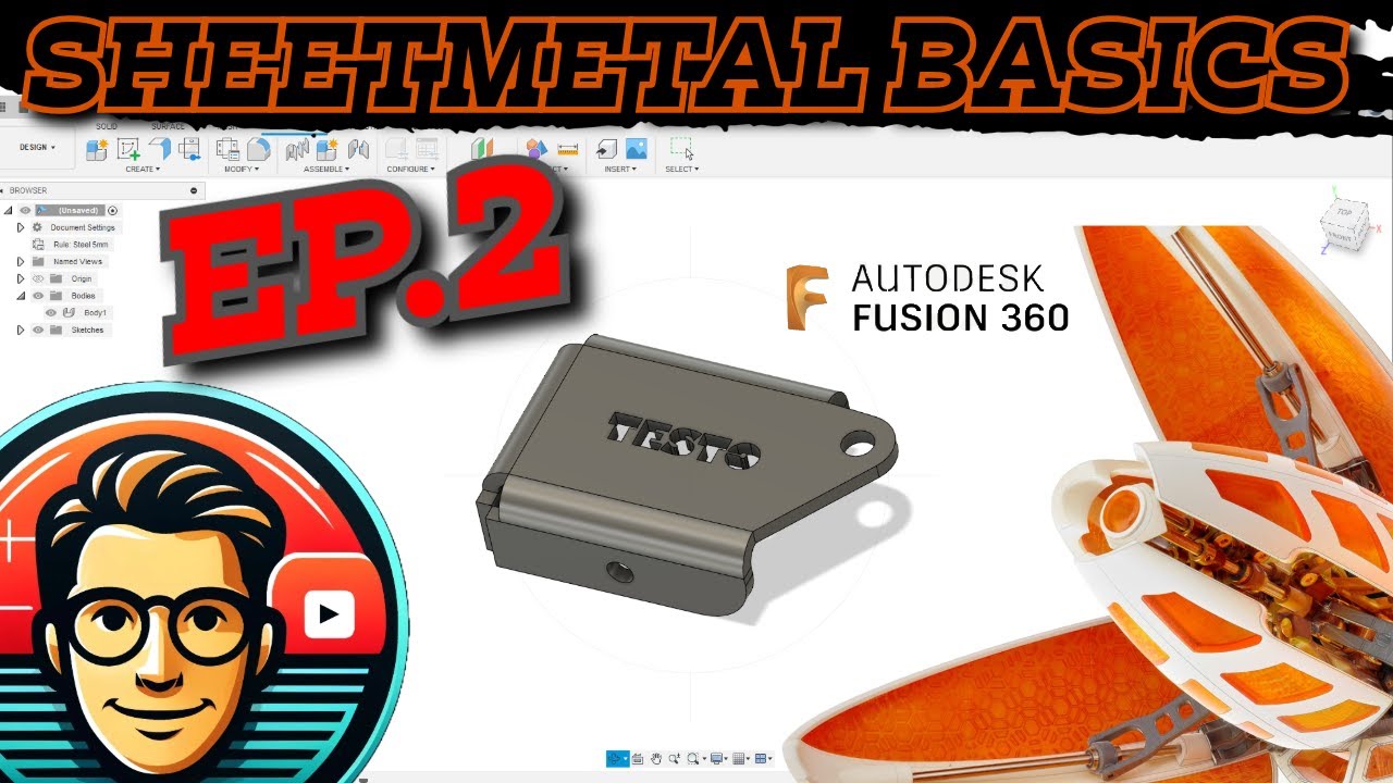 Sheet Metal Basics Ep2 - Fusion 360 - Creating your own parts at home!