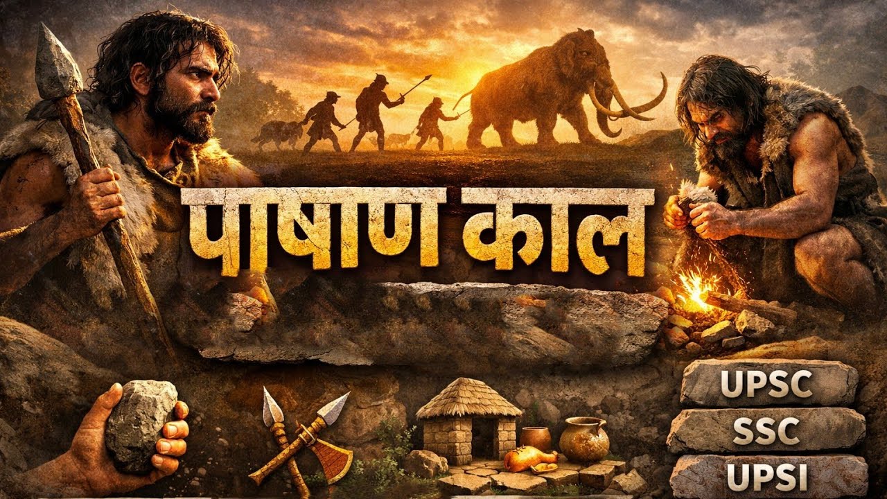 पाषाण काल (Stone Age) | प्रागैतिहासिक युग का सम्पूर्ण अध्ययन | Ancient History Hindi