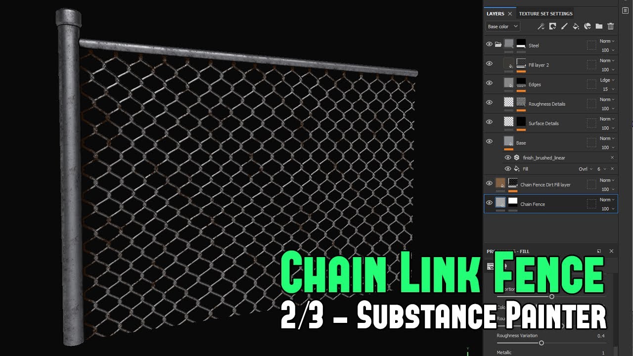 Beginner’s Tutorial to Creating Chain Link Fence Part 2/3 - Substance Painter