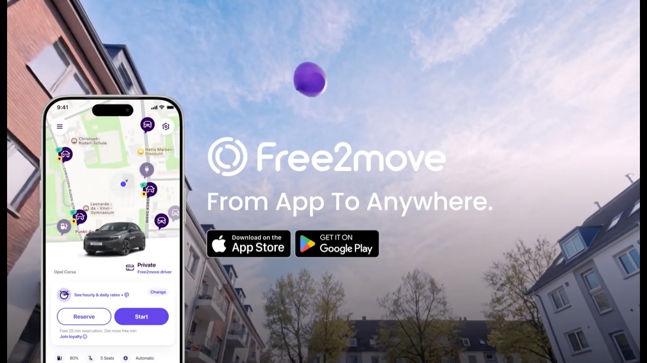 From App To Anywhere. Download your carsharing app now! | FREE2MOVE