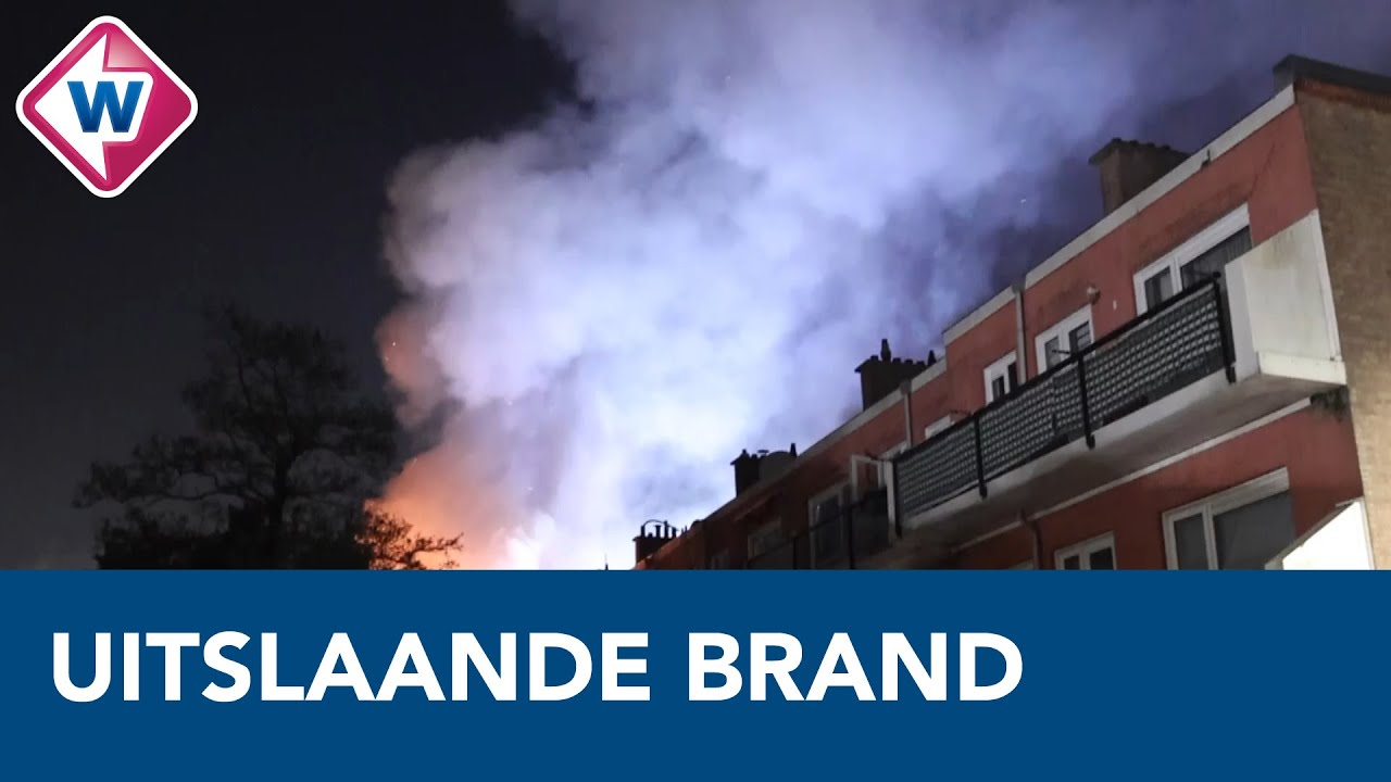 Bizarre beelden: woningblok Haagse Schilderswijk in brand