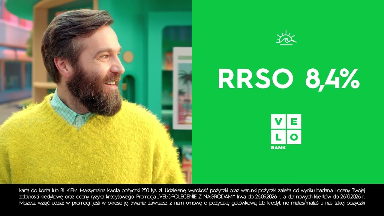Pożyczka got&oacute;wkowa w VeloBanku RRSO 8,4%