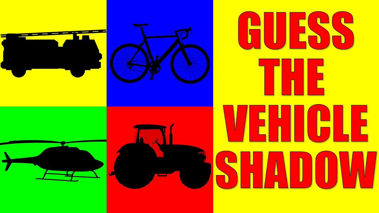 Guess the Vehicle from Their Shadow | Quiz Game for Kids, Preschoolers and Kindergarten