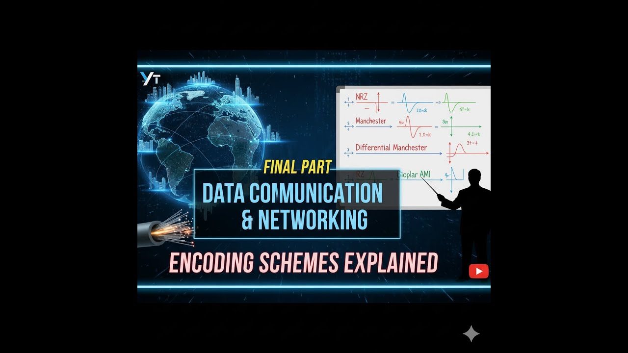 Data communication and networking final numericals part encoding schemes explained