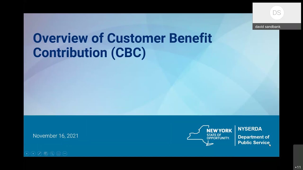 Customer Benefit Contribution (CBC) Charge Webinar - November 16, 2021
