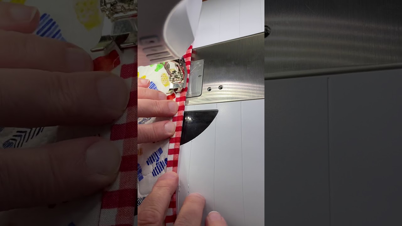 Top stitching your binding onto a quilt with the Bernina 10D foot
