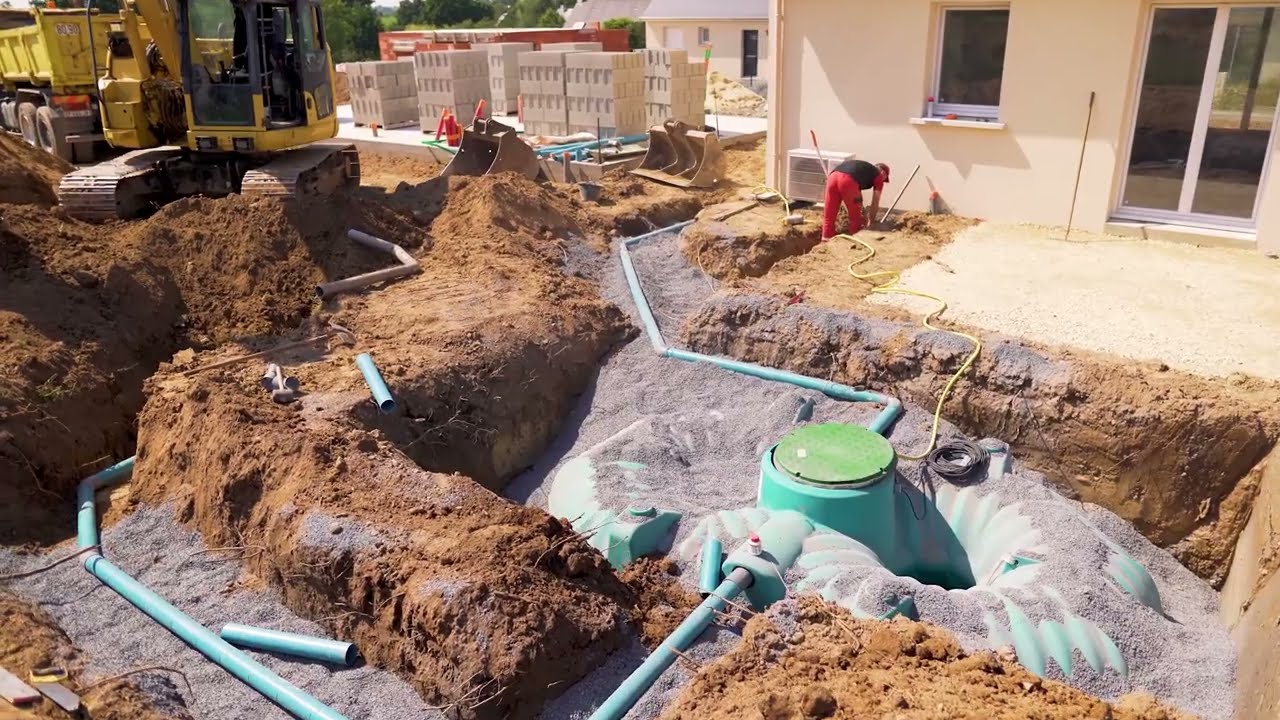 Pose d'une cuve plate Habitat