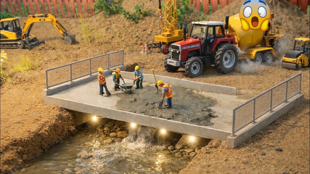 DIY Mini Tractor Bridge Build 🌉 Mini Bridge Making Handmade @RcFarmingsimulator 