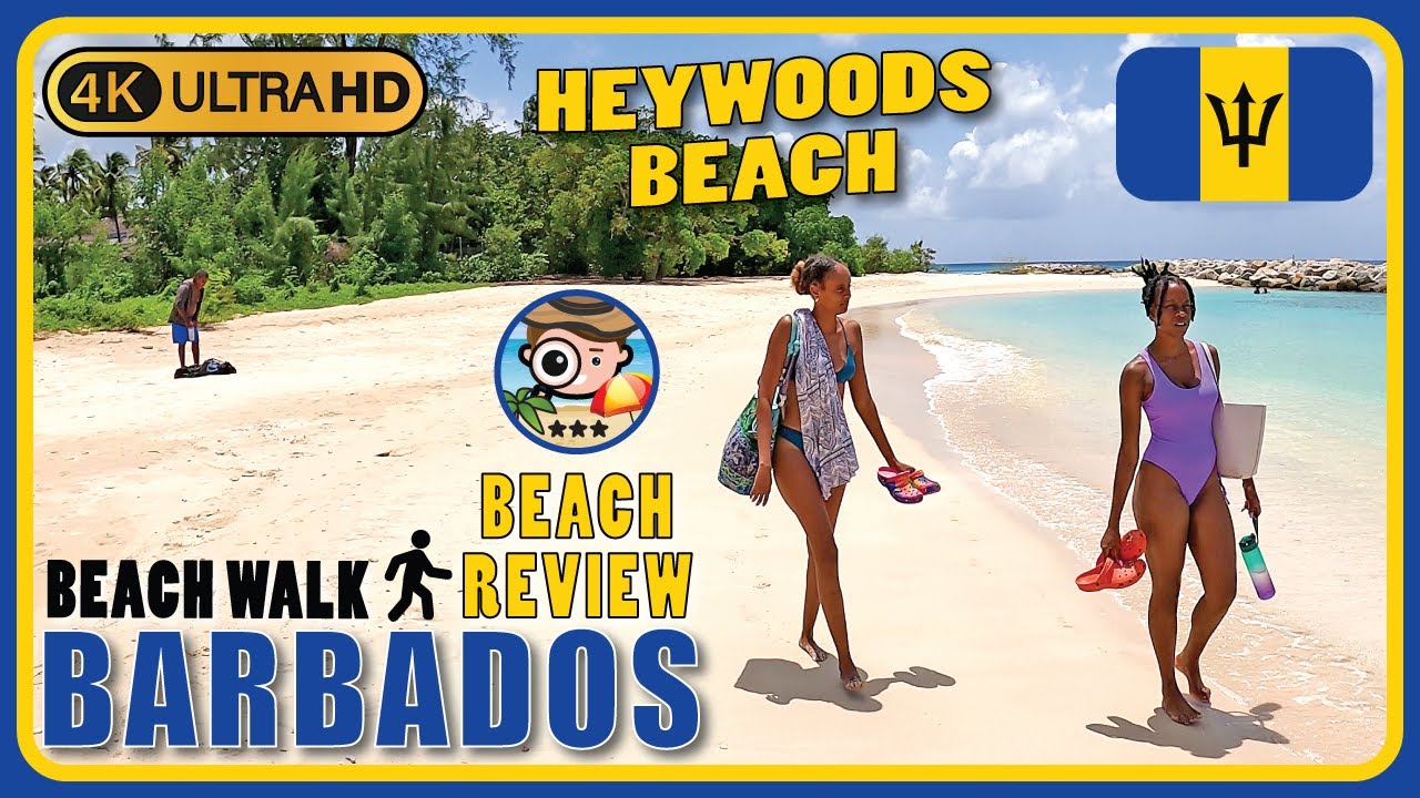 🔱 Heywoods Beach Barbados 🇧🇧 (Perfect beach for relaxing🧘🏾😌) 4K Walking Tour / Beach Walk & Review