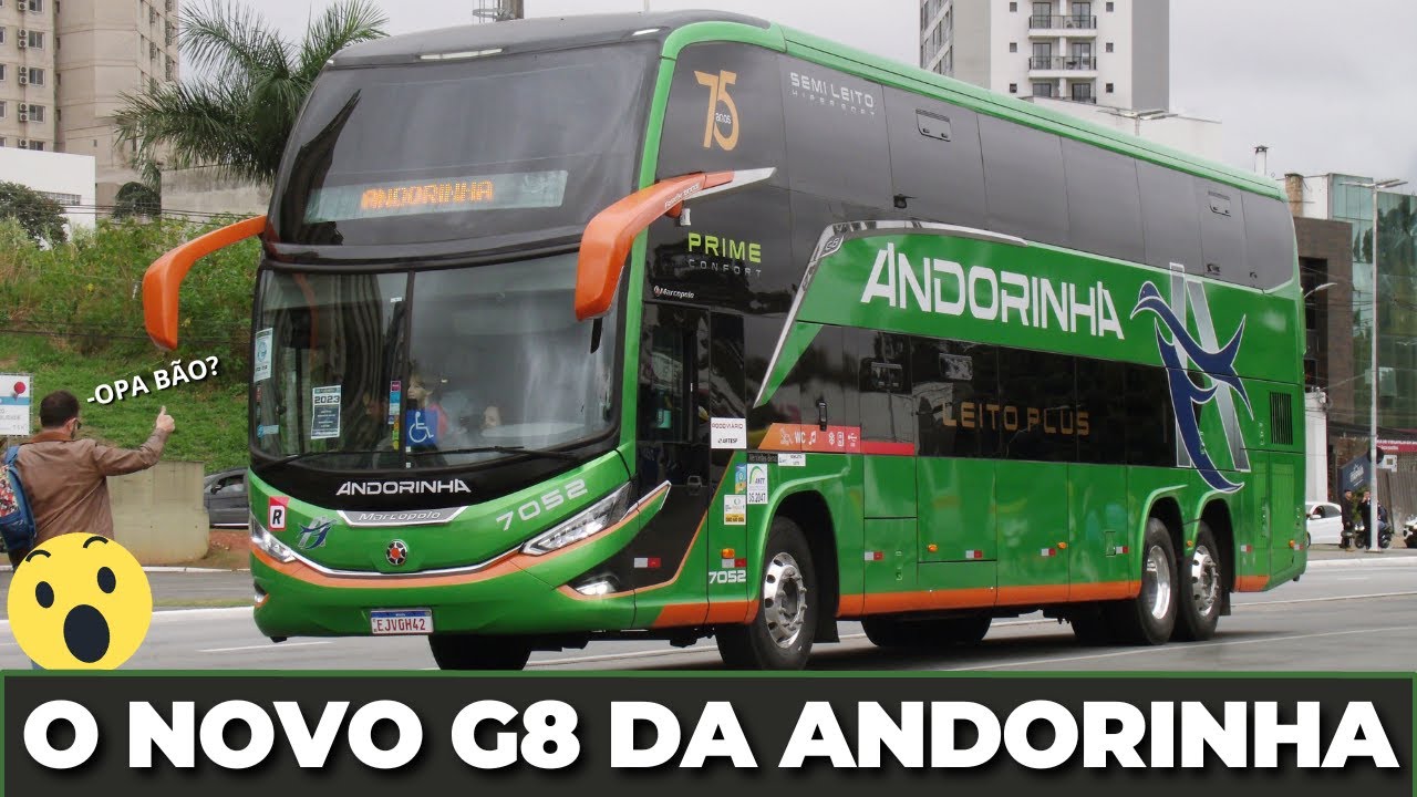 Apresentando o novo G8 da Viação Andorinha I Paradiso G8 1800 DD I Especial #BusBrasilFest