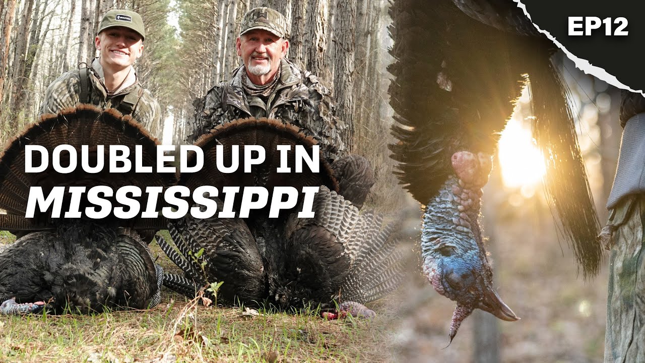 HARD GOBBLING Turkeys in the MISSISSIPPI SWAMP | Isaac & Mike Pentecost | TNS6E12