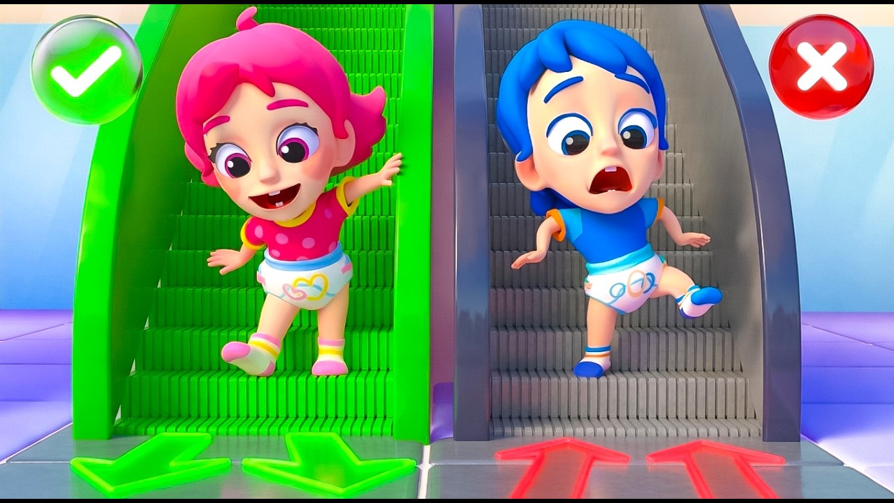 ¡Cuidado en la Escalera Mecánica! - Canciones y Caricaturas para Niños