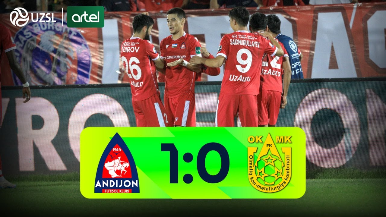 Superliga 23-tur. Andijon - OKMK bahsida kiritilgan gol va xavfli vaziyatlar (Highlights)