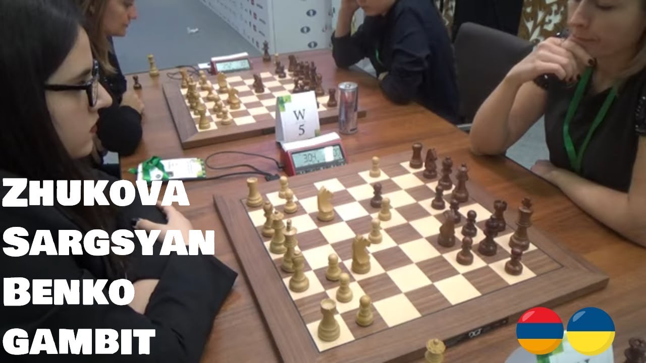Sargsyan - Zhukova | Black sacrificies material in Benko Gambit