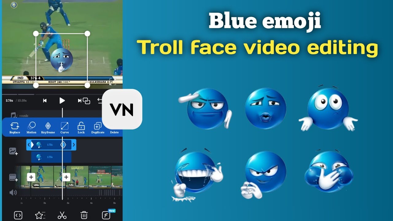 Blue emoji tutorial / face editing 