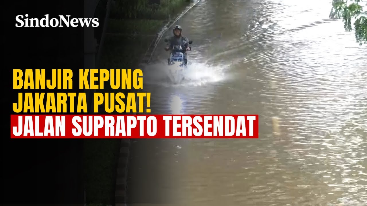 Banjir kembali rendam Jalan Letjen Suprapto, Arus lalu lintas terganggu | Sindo Trending