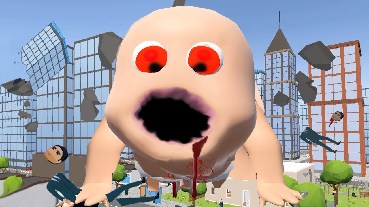 進化した「０歳児の赤ちゃん」に人を食べさせて太らせるゲームが更にヤバすぎる。町を食べれるようになった【新・Fat Baby】