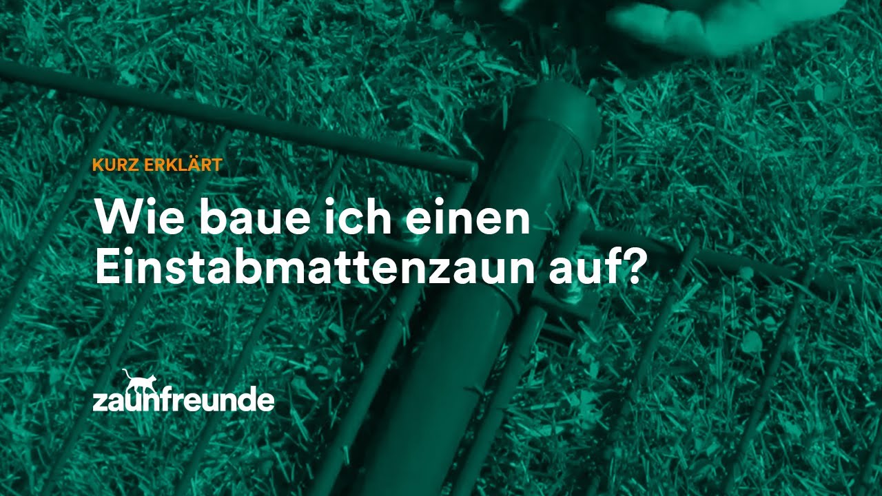 Wie baue ich einen Einstabmattenzaun auf?