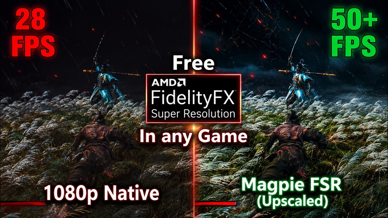 Apply Free FSR and boost your FPS in any existing windows game...feat. Magpie FSR [Tutorial]