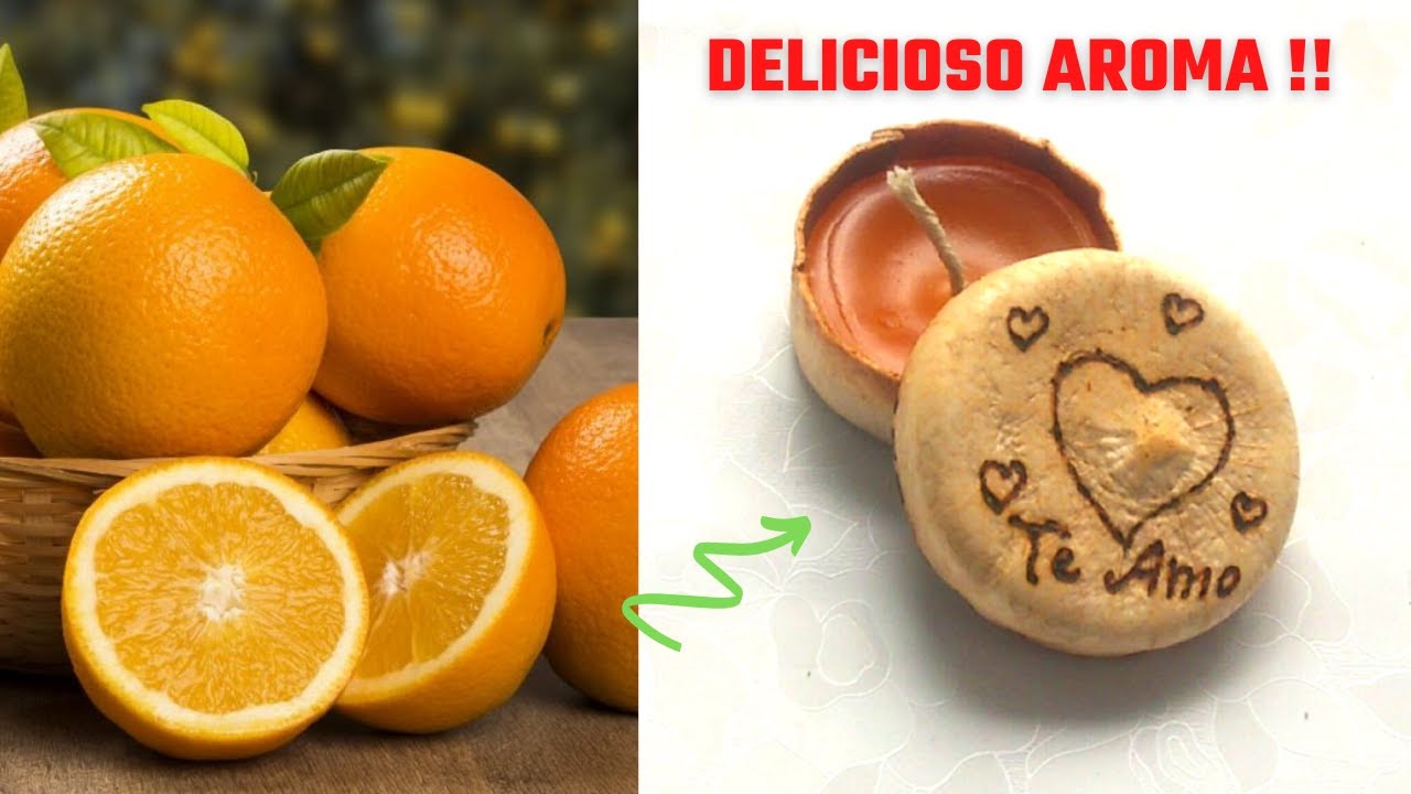DIY Orange Peel Candle  | Homemade Scented Candle 😊😊😊