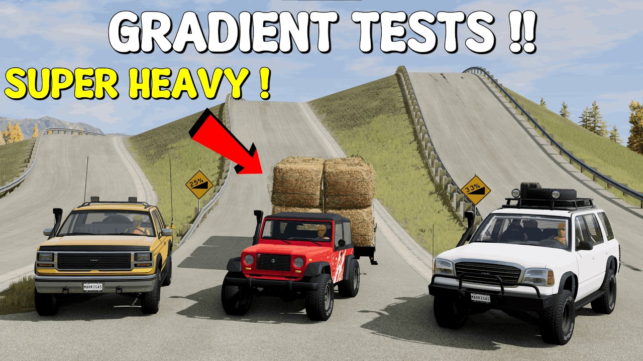 2 GAVRILS, 1 HOPPER VS STEEP HILLS (WITH HEAVY TRAILER) | BeamNG.Drive Cinematic