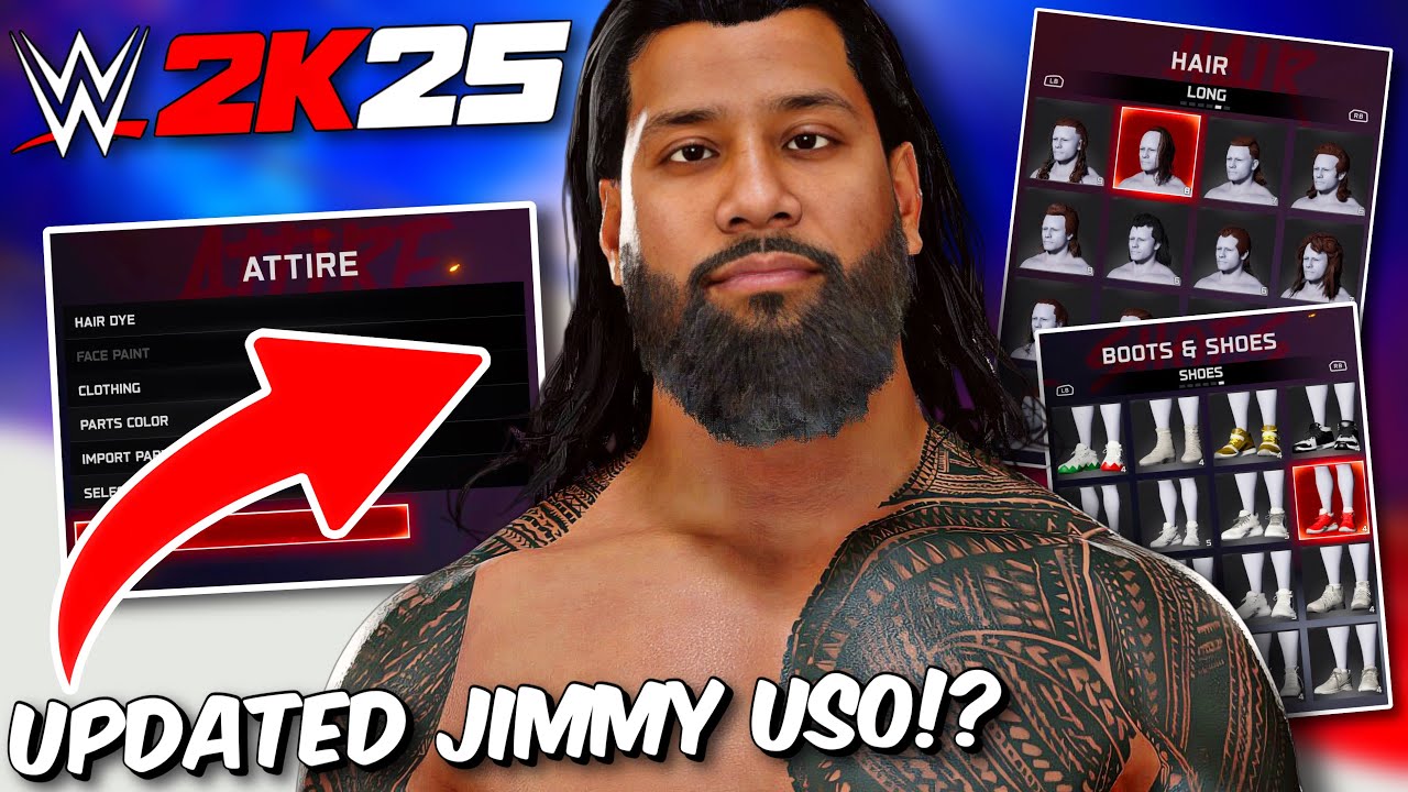 WWE 2K25 Making Updated Jimmy Uso