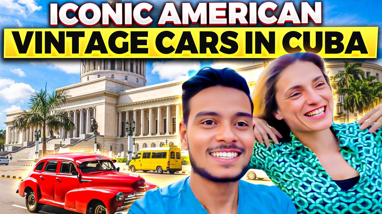 American vintage car in Cuba