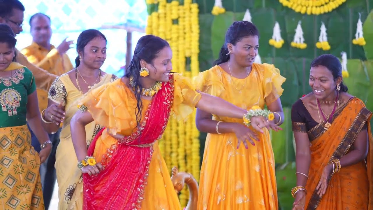 Traditional Telugu Wedding l Haldi Ceremony | Managala Snanam Highlight of Rajitha