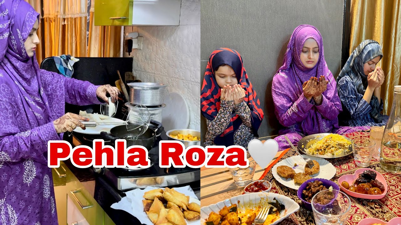 Pehla Roza 2024🤍Sehri to iftar✨Cheese Chicken Samosa recipe😋#meenazfam#roza #iftar #sehri#ramadan