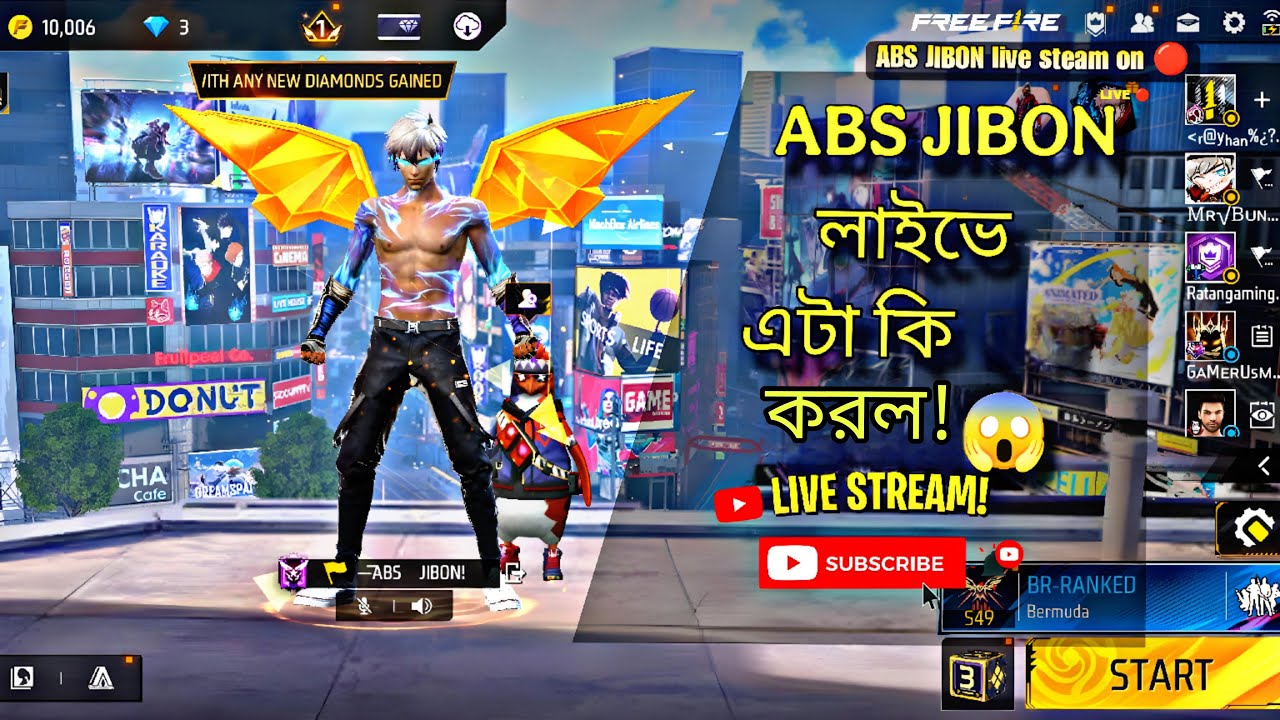 ABS JIBON LIVE STREAM ON FREE FIRE