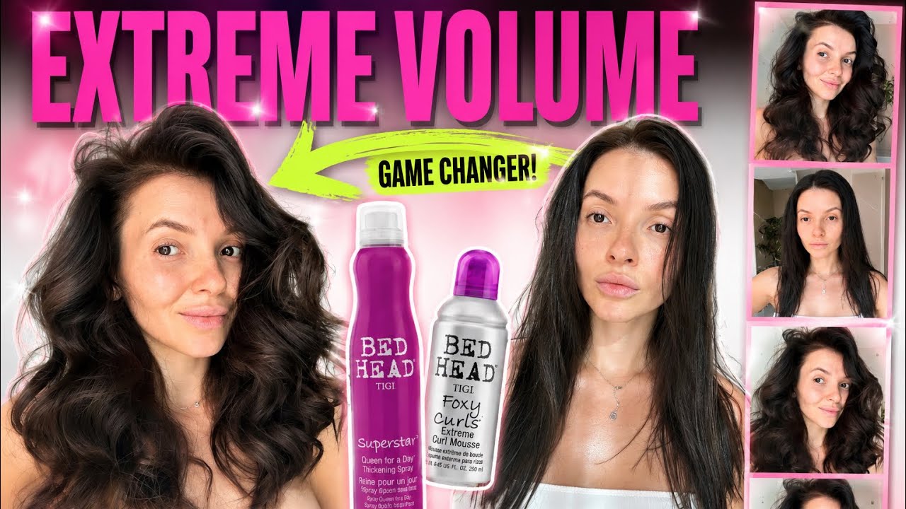 TIGI Bed Head Superstar Queen for a Day Thickening Spray/ TIGI FOXY CURLS MOUSSE