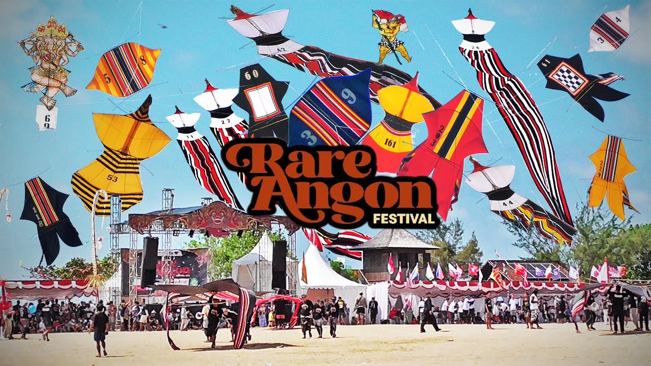 RARE ANGON FESTIVAL MINGGU MERIAH FULL SERU DI MERTASARI, LAYANGAN TRADISIONAL INDAH MENGUDARA