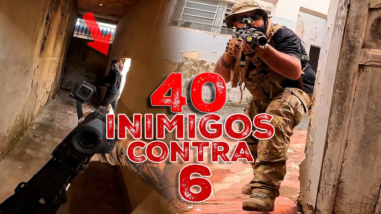GAMEPLAY HARDCORE SEM RESPAWN - 6 CONTRA 40 - Airsoft Gameplay