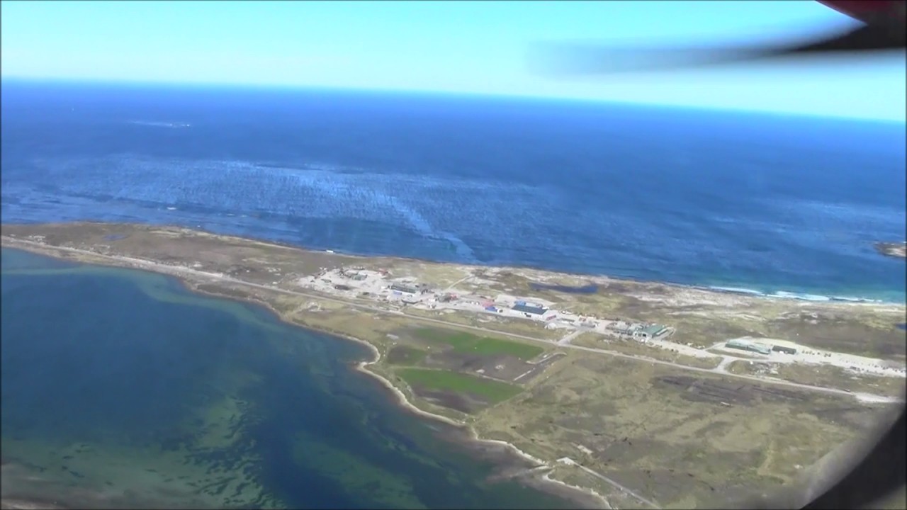 Falkland Islands - Stanley Airport FIGAS Landing