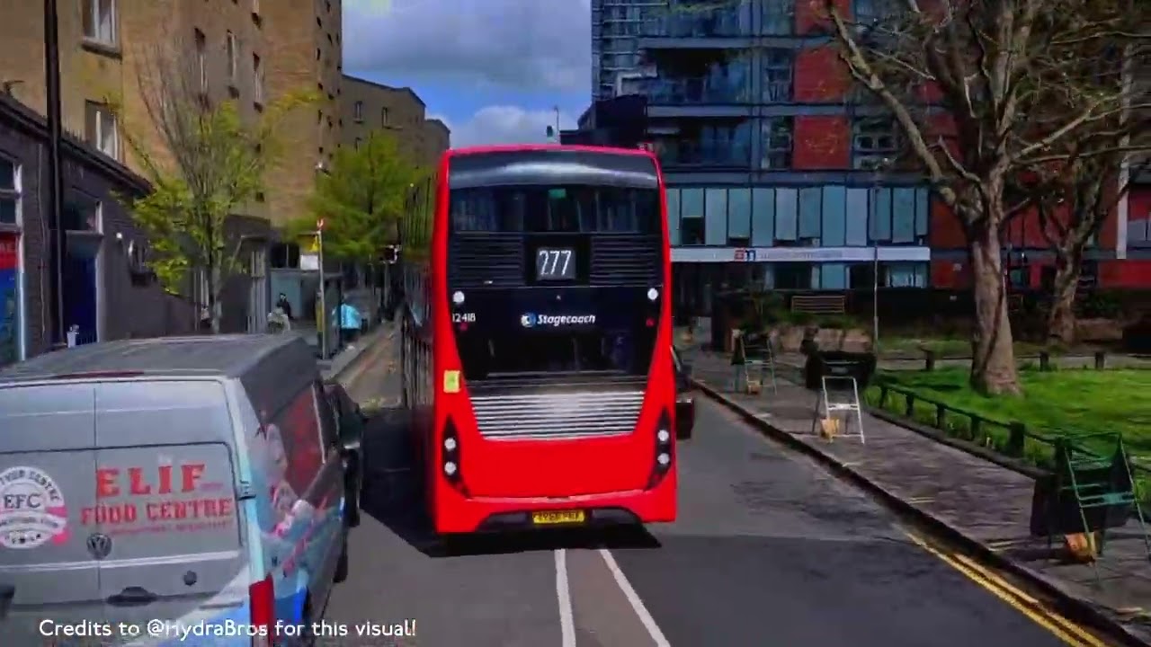Full Route Visual: London Bus Route D7: Poplar, All Saints-  Mile End | WVL427 (LX11 FJC)