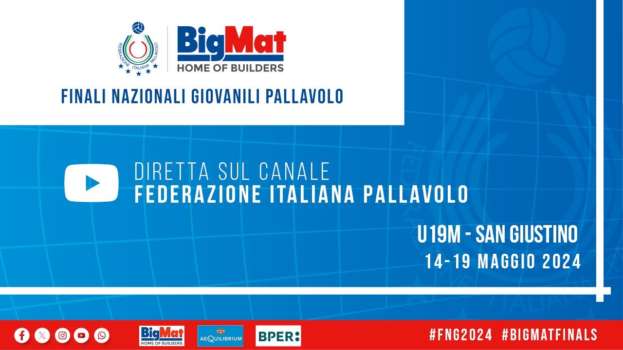 🔴BIGMAT FINALI NAZIONALI GIOVANILI U19M: n°gara 46 - MODENA VOLLEY vs MATERVOLLEY