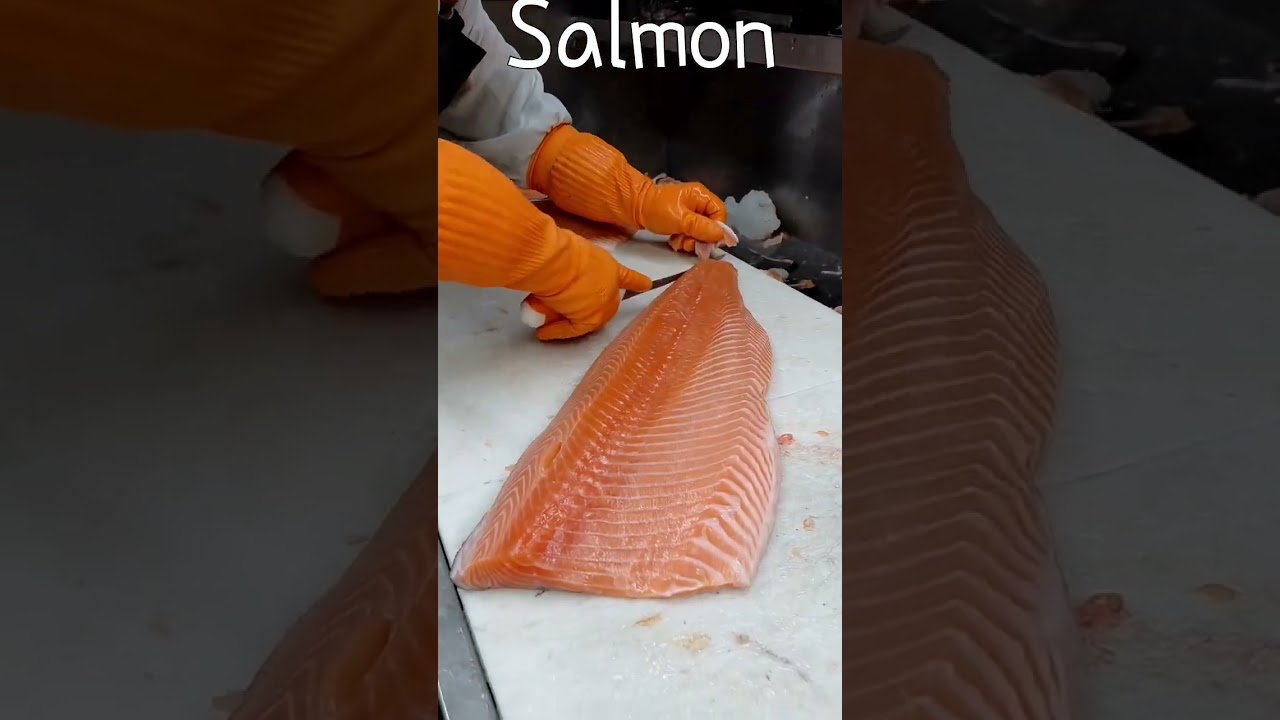 #Salmon #Fillet 🐋🍉 *Many shops do not remove the salmon bones*🍣✨️🌶