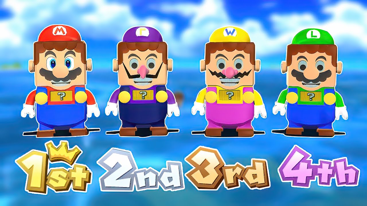 【レゴ マリオ パーティ】ミニゲームレゴマリオ vs レゴルイージ vs レゴワリオ vs レゴワルイージ誰が勝つでしょうか？