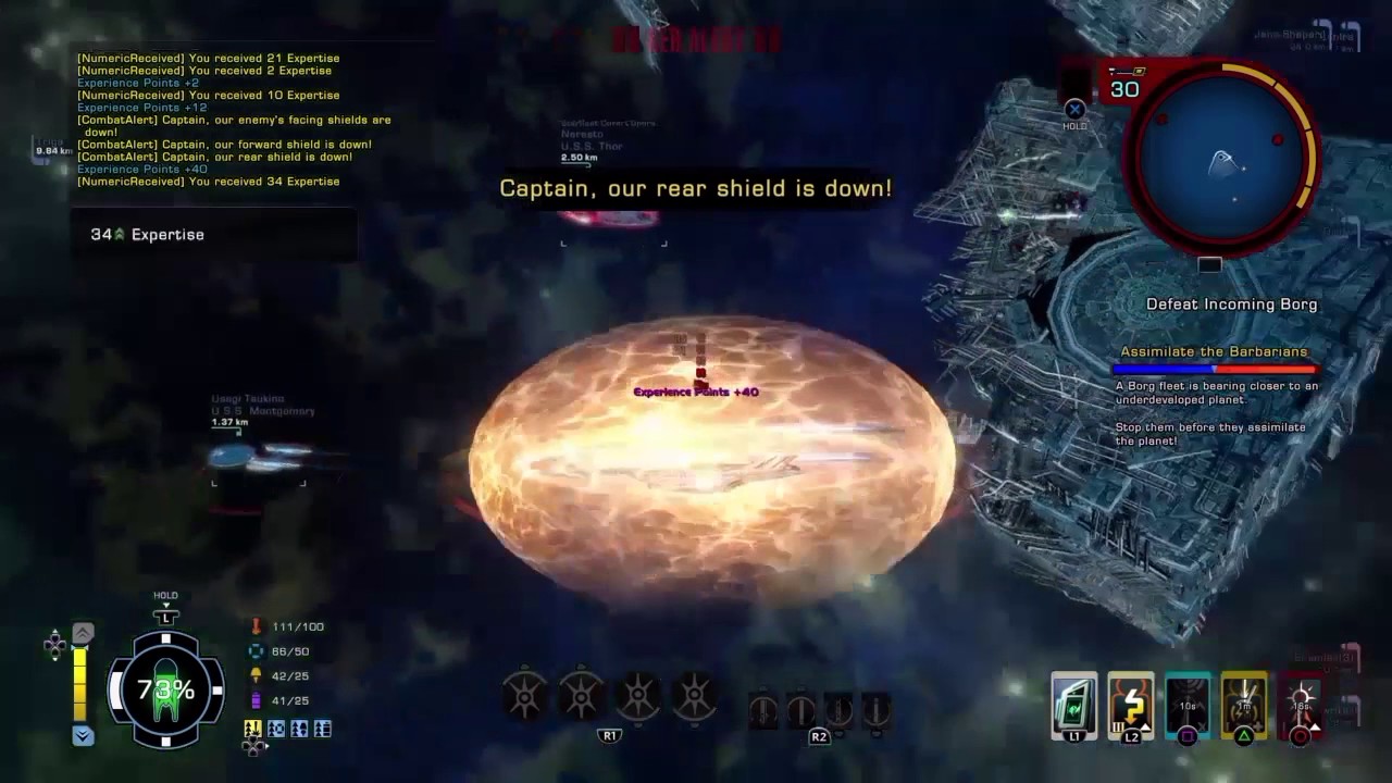 Star Trek Online Sovereign class VS The Borg