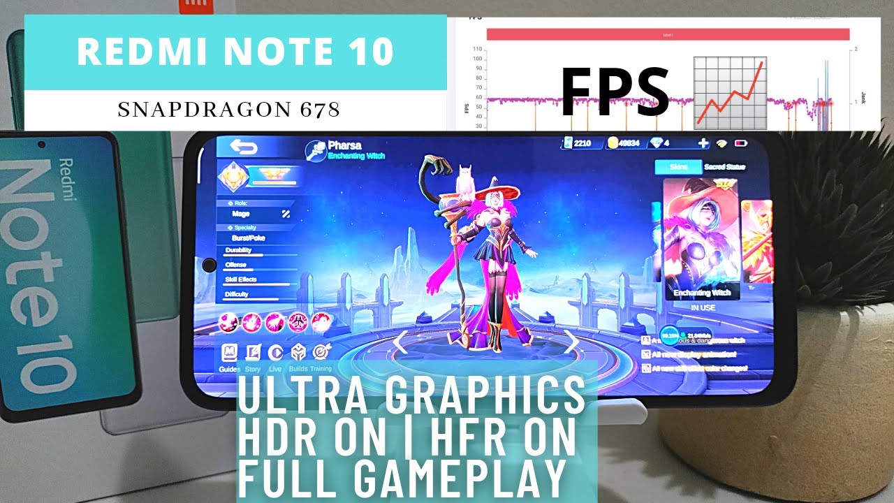 Redmi Note 10 Mobile Legends Gaming Test - Ultra Graphics HFR ON IN 4GB Ram