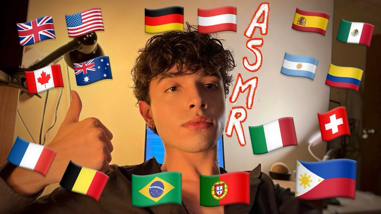 ASMR in 7 Different Languages | Whispering, Hand Movements 😸
