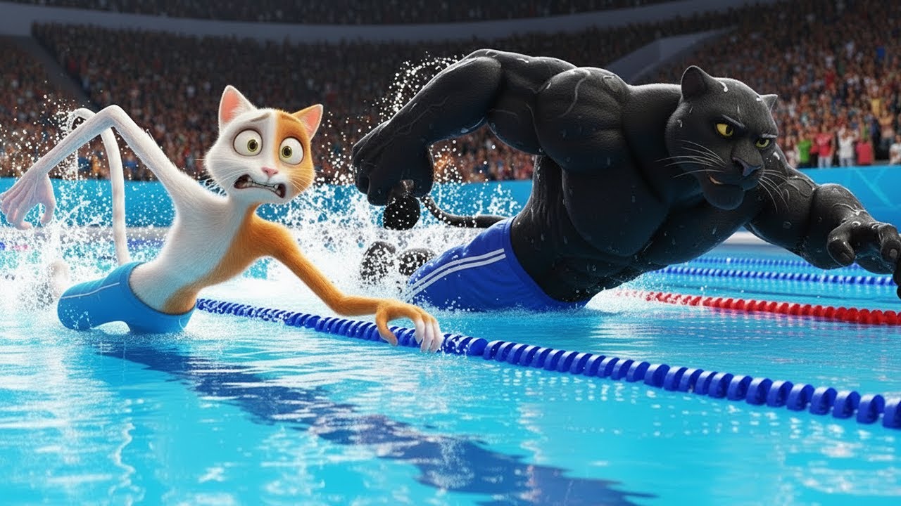 Skinny Cat Wins Diving Championship To Save His Crush – The Most Touching Love Story Of All Time!