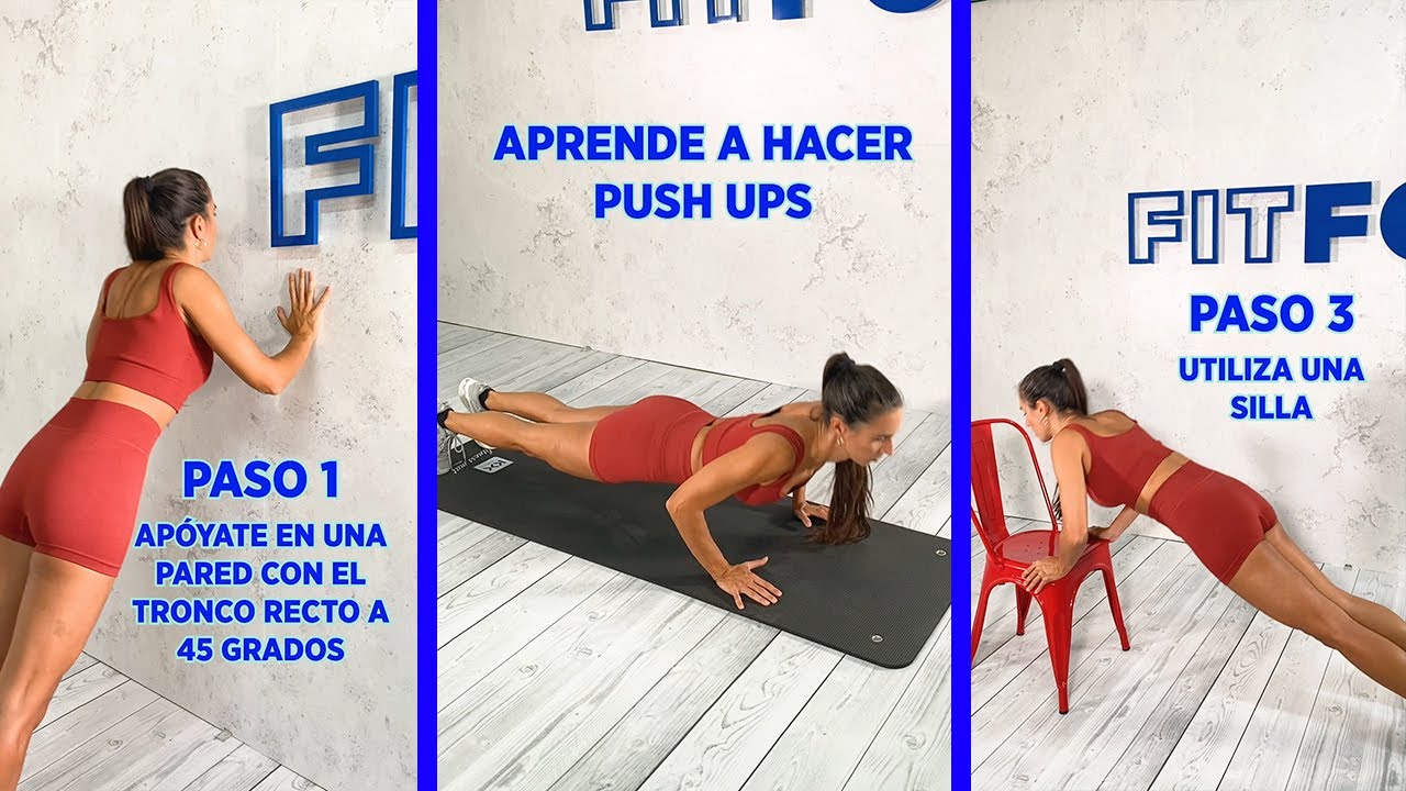 CÓMO HACER flexiones o PUSH UPS si no tengo fuerza