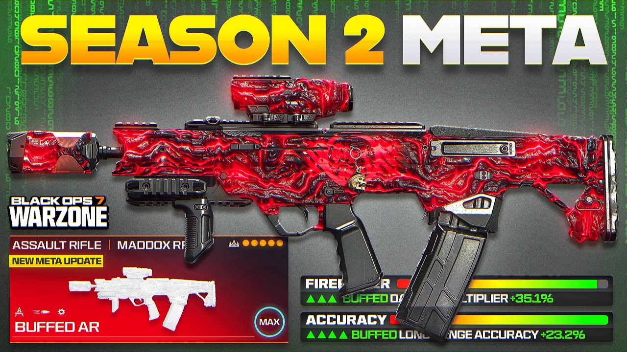 the *NEW* BEST MADDOX RFB AR META LOADOUT for WARZONE BO7 SEASON 2! (Best Warzone AR Meta Loadout)