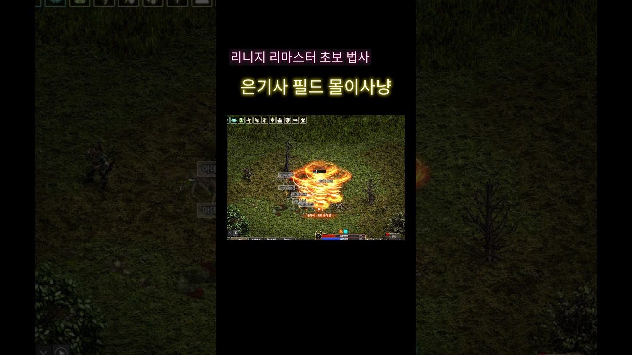 Lineage remastered (리니지 리마스터 신규법사). 은기사 필드 몰이사냥 해보기.
