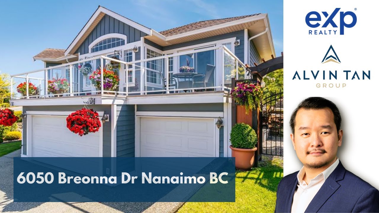 Nanaimo House Tour | 6050 Breonna Dr: North Nanaimo ocean view home with Amazing curb appeal