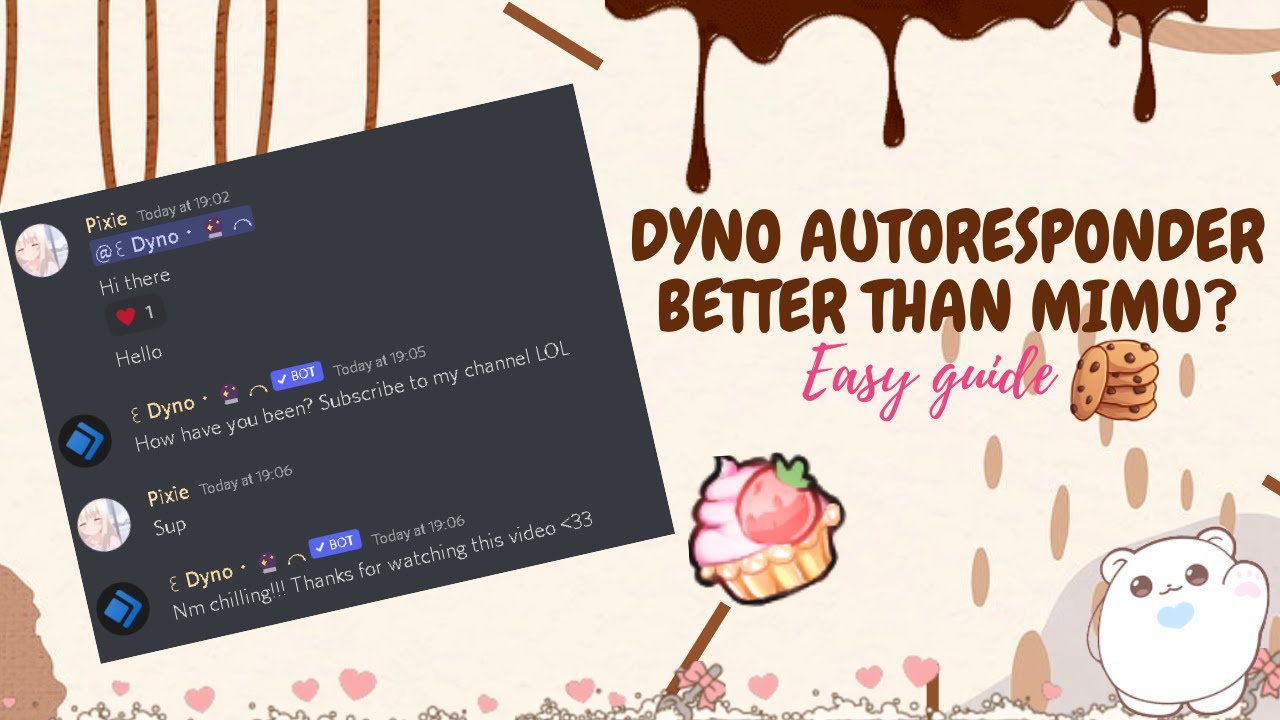 ˚ ༘♡ ⋆｡˚ Dyno autoresponder without slash command | Discord Tutorial