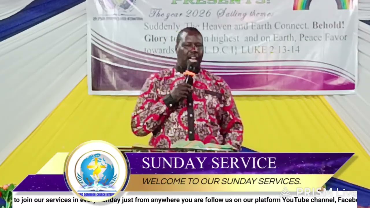 Pastor George teaching in the 1st service 